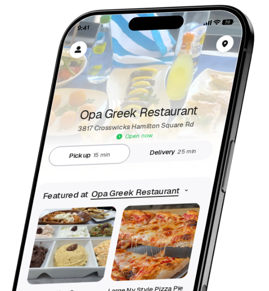 Opa Greek Restaurant app preview