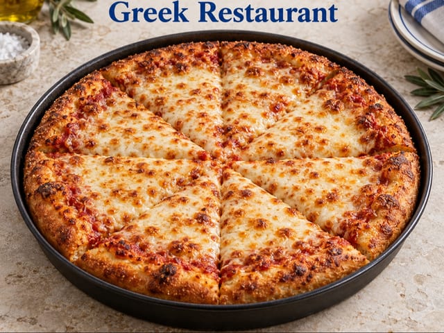 Opa Greek pan Pizza Plain.