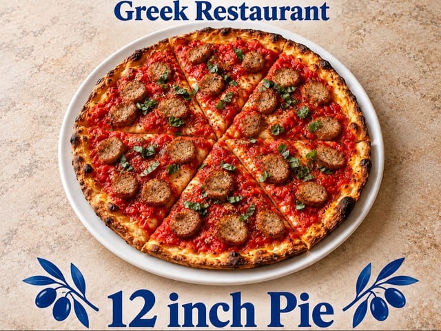 Personal Pizza Tomato Pie With Sausage, Garlic (12 Inch).