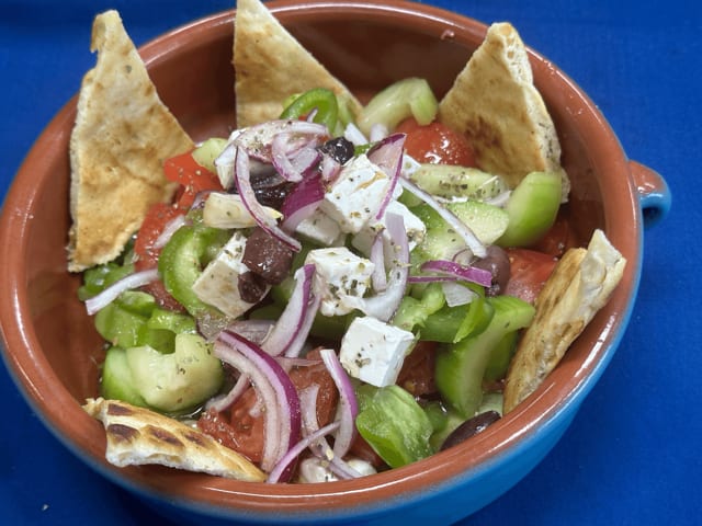 Large Village salad No Lettuce.