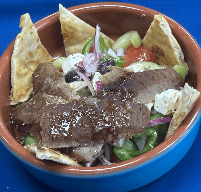Large Village Salad With Gyro.